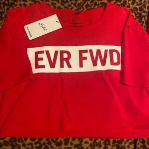 Ever Forward red crop tee